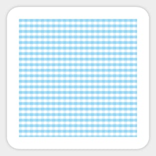 Blue and white plaids Sticker